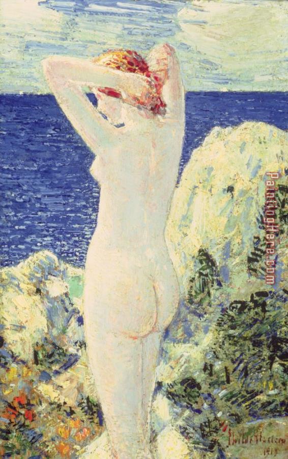 childe hassam The Bather